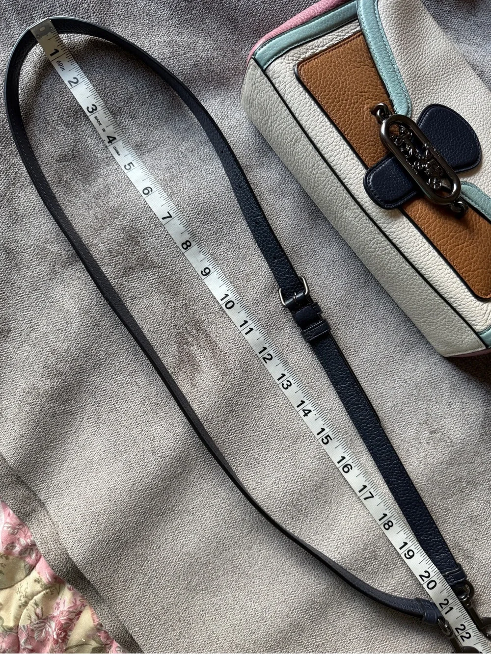 COACH Jade Shoulder Bag in Colorblock Pebble Leather 2730